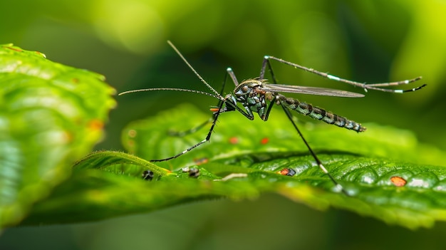 Foto gratuita el mosquito de cerca en la naturaleza