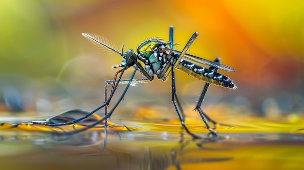 Foto gratuita el mosquito de cerca en la naturaleza