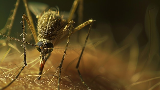 Foto gratuita el mosquito de cerca en la naturaleza