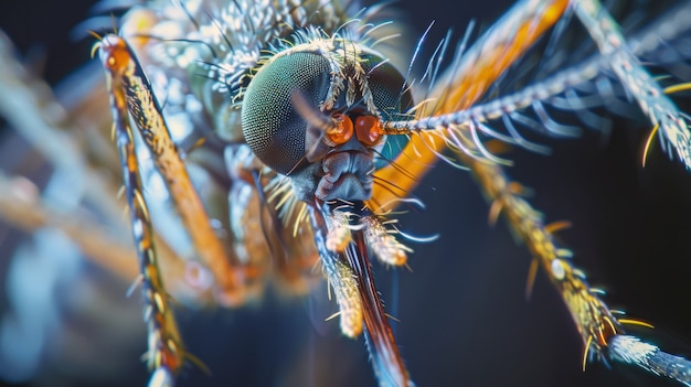 Foto gratuita mosquito muy detallado