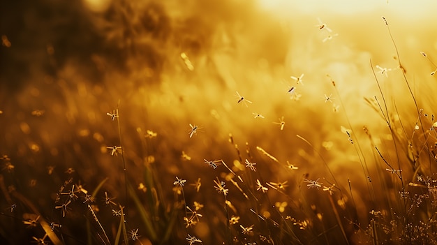 Foto gratuita los mosquitos de cerca en la naturaleza