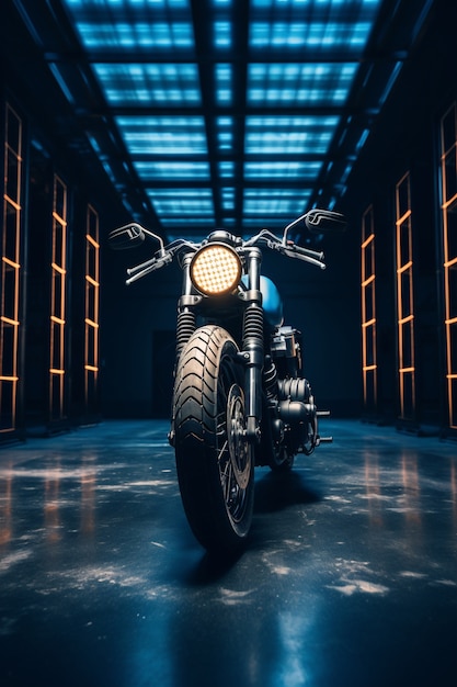 Foto gratuita moto genial en el interior