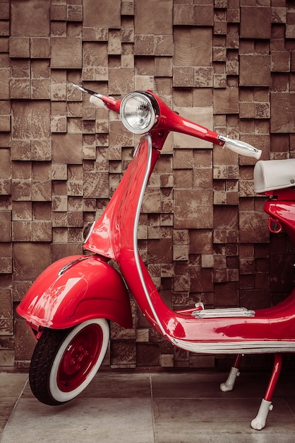 Motocicleta vintage rojo