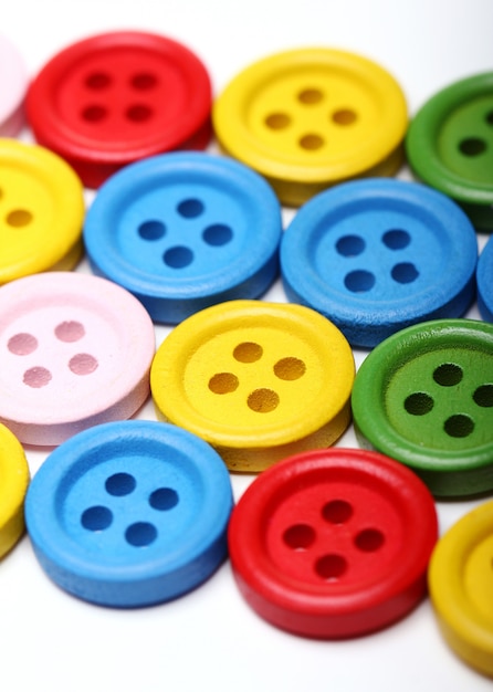 Muchos botones de colores