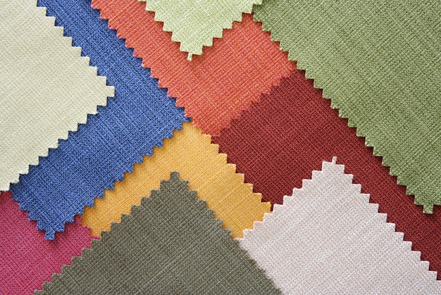 Muestras de textura de tela multicolor