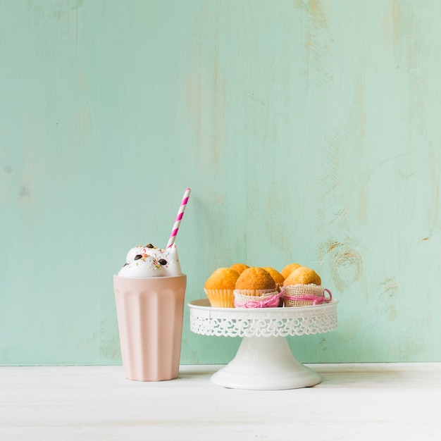 Muffins y batido