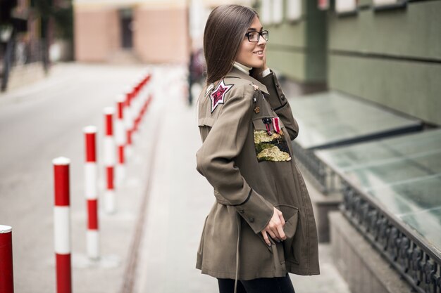 Mujer en una chaqueta