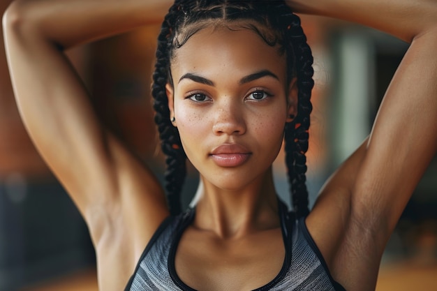 Foto gratuita una mujer hermosa con trenzas.