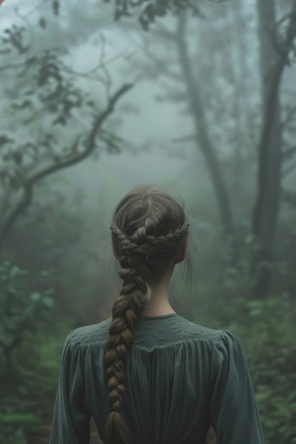 Foto gratuita una mujer hermosa con trenzas.