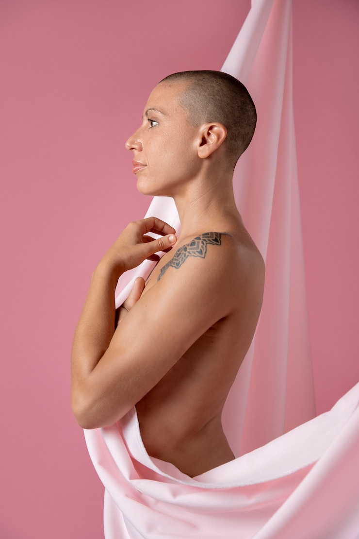 Foto gratuito mujer recuperándose después del cáncer de mama