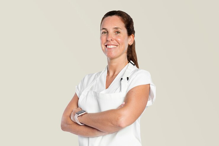 Foto gratuito mujer segura con gesto de brazos cruzados