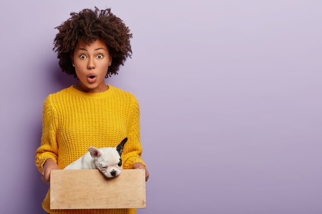 Mujer sorprendida encuentra perro enfermo