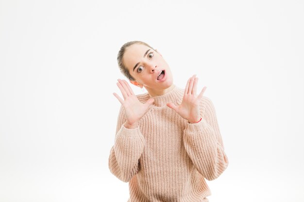 Mujer sorprendida