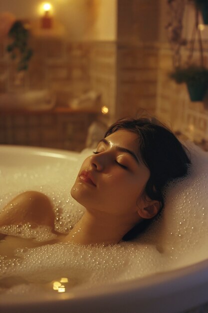 Mujer de tiro medio durmiendo