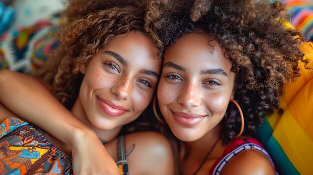 Mujeres celebrando el día del orgullo