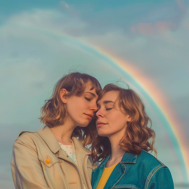 Mujeres celebrando el día del orgullo