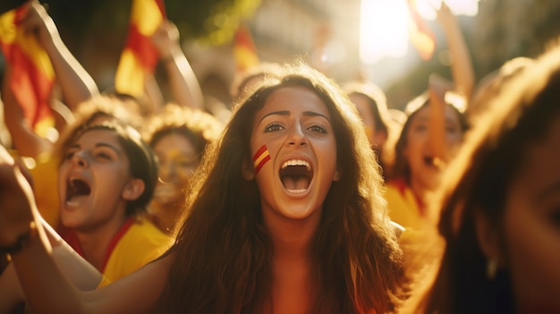 Foto gratuita mujeres celebrando la victoria en la calle.