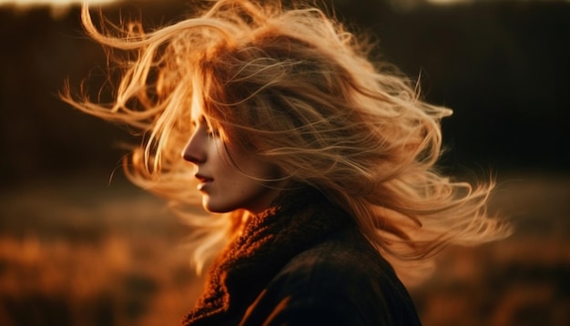 Foto gratuita mujeres jóvenes disfrutando de la libertad en la belleza de la naturaleza generada por ia