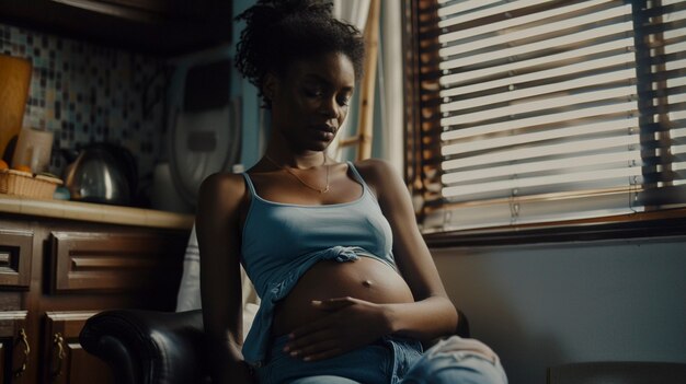 Mujeres negras embarazadas posando