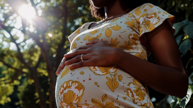 Mujeres negras embarazadas posando
