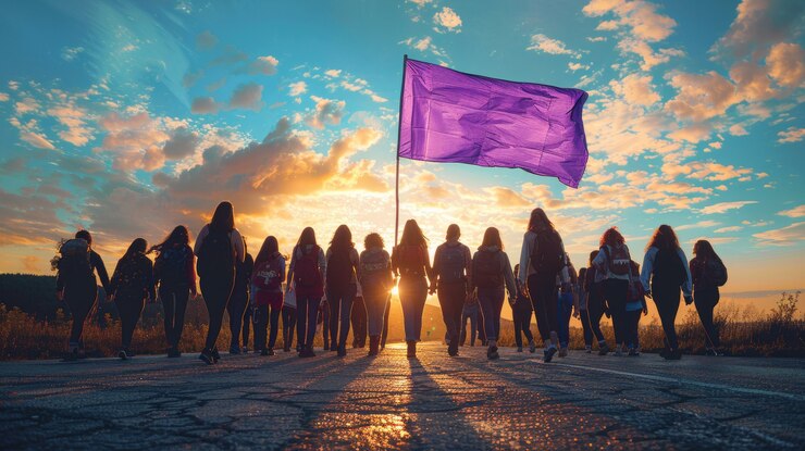 Foto gratuito mujeres protestando por sus derechos en el día de la mujer