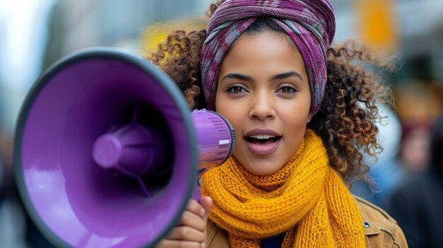 Mujeres protestando por sus derechos en el día de la mujer