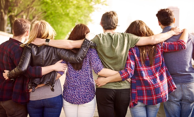 La multitud de mejores amigos Foto gratis