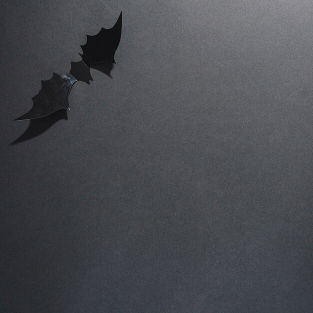 Murciélago negro de Halloween en la esquina