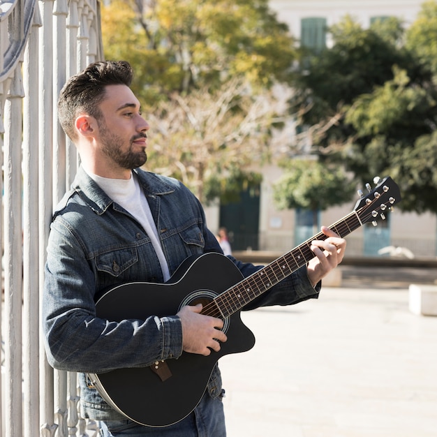 Música de guitarra al aire libre