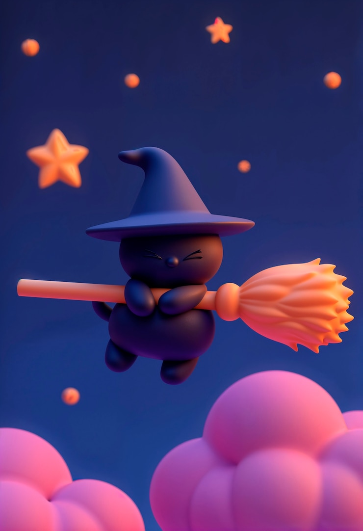 Muy bonita la ilustración de los elementos de Halloween en 3D