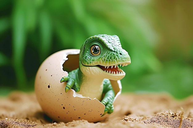 Foto gratuita nacimiento de dinosaurio generado por ia