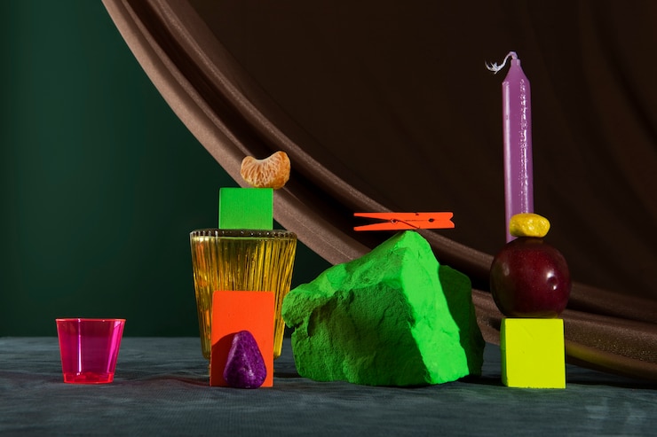 Foto gratuito naturaleza muerta de pequeños objetos decorativos
