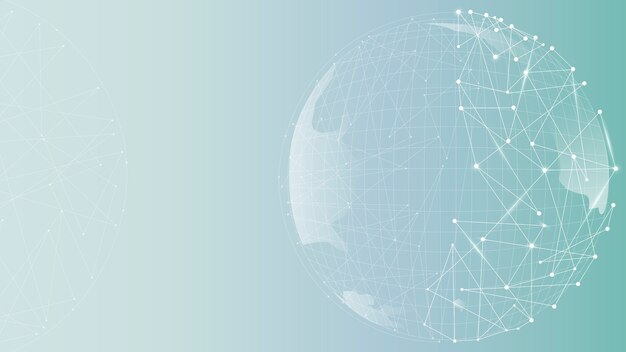 Negocio de tecnología de globo con fondo de pantalla degradado