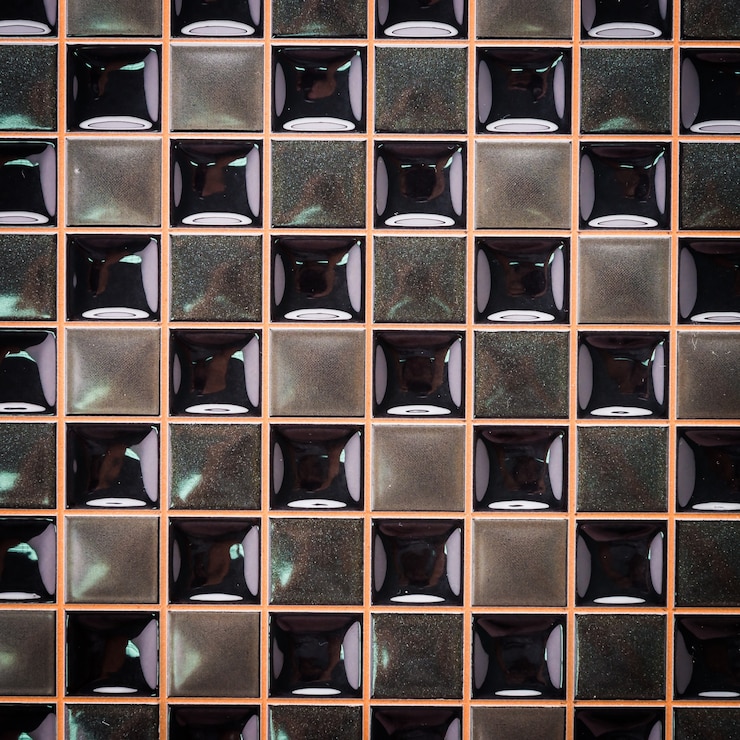 Foto gratuito negro mosaico de decoración de azulejos gráfico