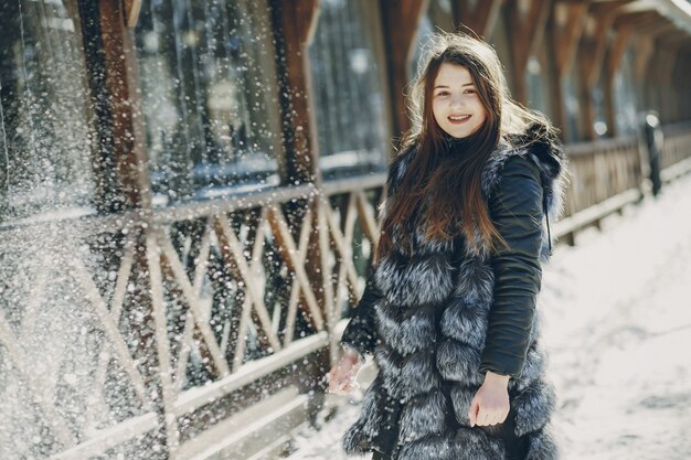 Niña en invierno