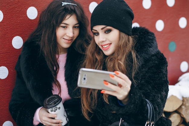 Niñas en invierno