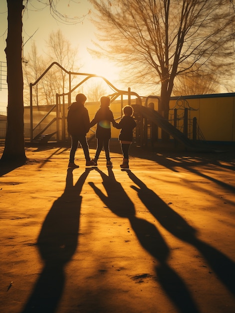 Foto gratuita un niño adorable jugando con las sombras.