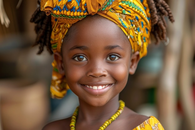 Un niño africano disfrutando de la vida.