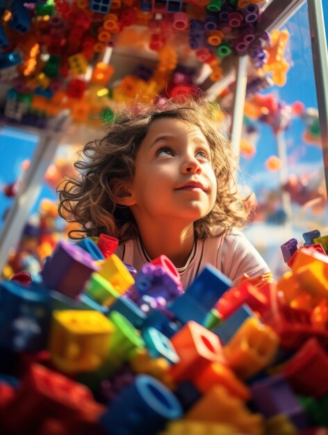 Niño con autismo viviendo en un mundo de fantasía.