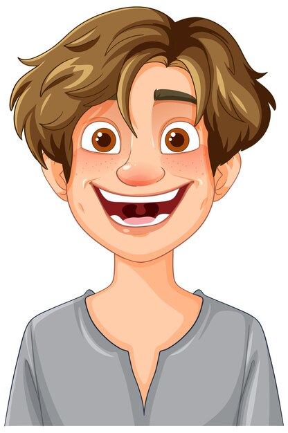 Un niño feliz sin un diente