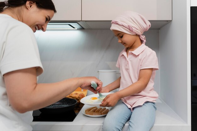 Niño que sufre de cáncer