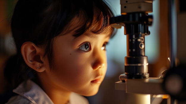 Niño teniendo un chequeo médico