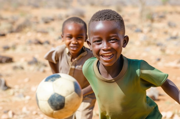 Foto gratuita niños africanos disfrutando de la vida