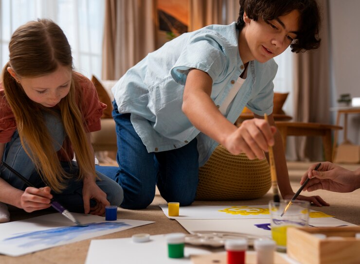Foto gratuito niños celebrando el día de los hermanos