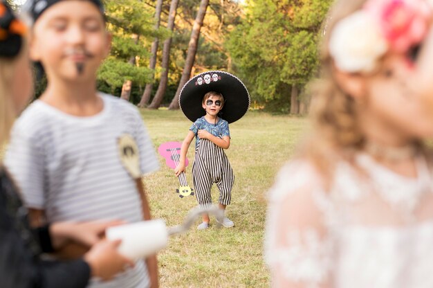 Niños disfrazados para halloween