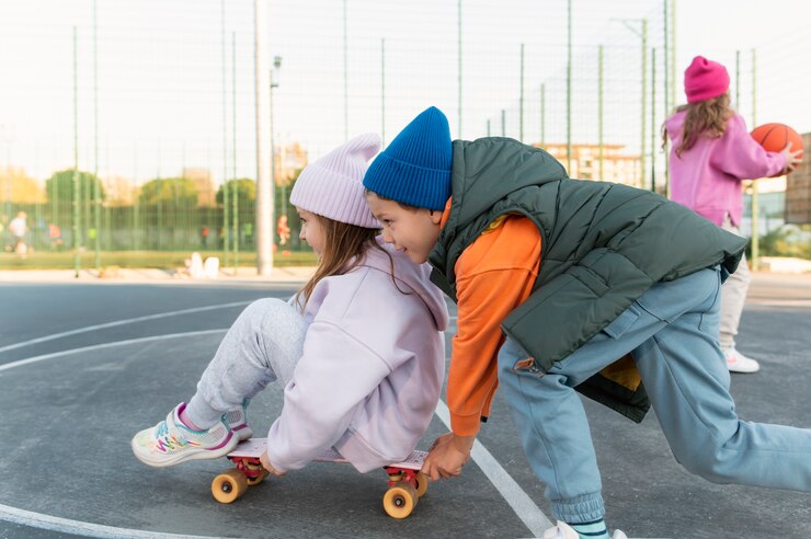Foto gratuito niños divirtiéndose juntos