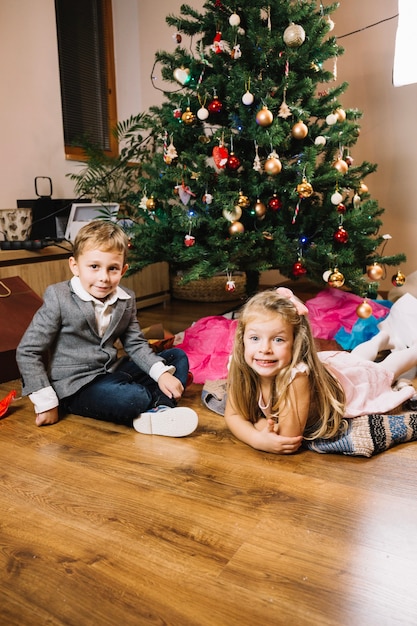 Niños noche de navidad