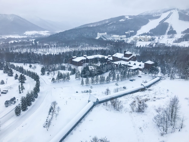 Niseko vista de la ciudad, Hokkaido Japón