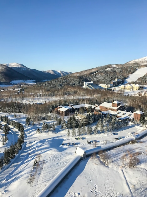 Niseko vista de la ciudad, Hokkaido Japón