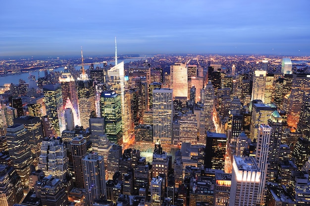 Noche de Manhattan Times Square de Nueva York